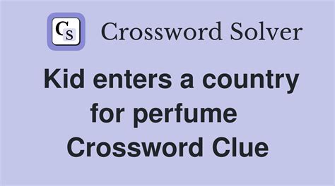 perfume crossword clue 5 letters.